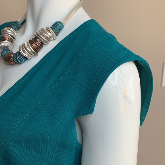 Gorgeous Teal Sleeveless Dress 4 - Picture 5 of 11